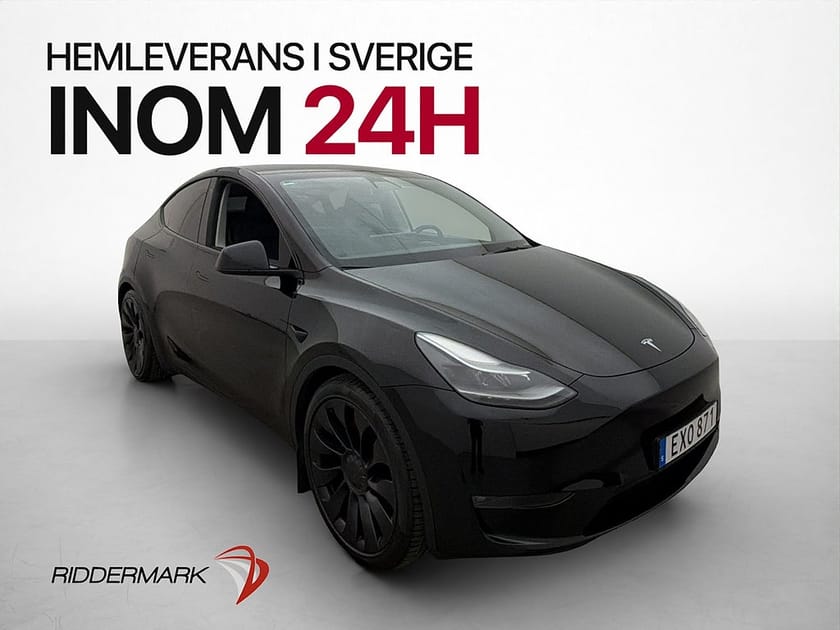 Bild 1 av Tesla Model Y Performance AWD Pano Drag Kamera AP Navi Skinn