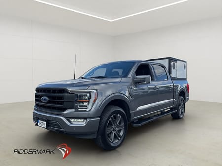 Ford F-150 SuperCrew Lariat Sport V8 4x4 HUNDKÅPA Pano B&O Skinn Moms