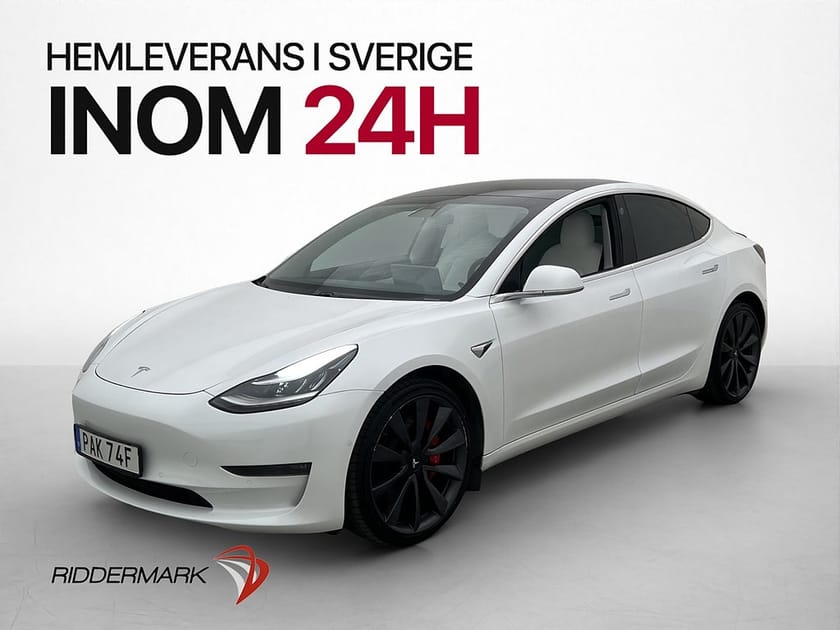 Bild 4 av Tesla Model 3 Performance AWD AP Pano Ljus-Läder Kamera