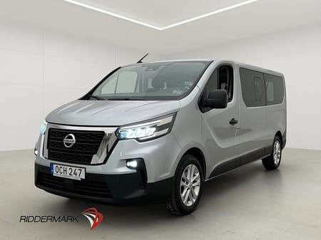 Nissan Primastar Crew Kombi Lång Drag B-Kamera 9-Sit CARPLAY Moms