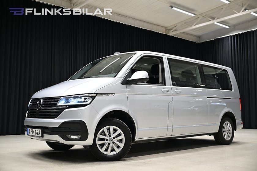 Bild 1 av Volkswagen Caravelle DSG 150HK L2|8-Sits|Nedlackad|LED|Eldörrar|SeUtr!!