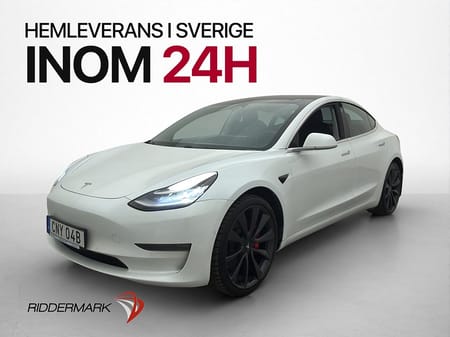 Tesla Model 3 Performance AWD Autopilot Pano Kamera Sv-Såld