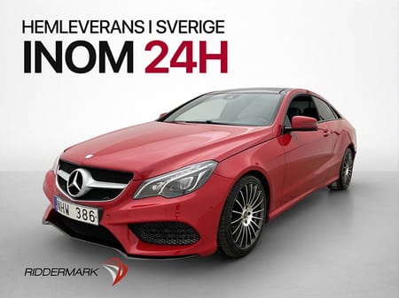 Mercedes-Benz E 220 BlueTEC Coupé BE AMG Panorama Skinn P-Sensorer Bluetooth