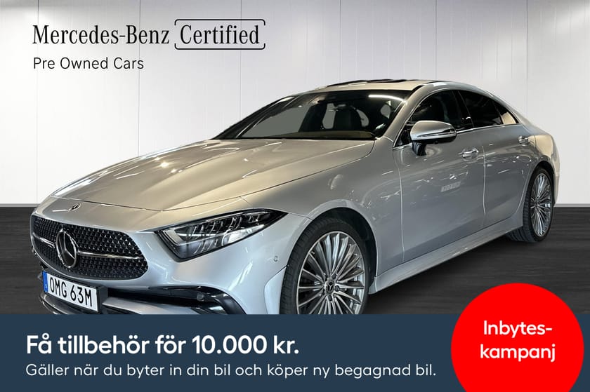 Bild 1 av Mercedes-Benz CLS 300 d 4MATIC AMG Taklucka Dragkrok Värmare 360° Moms