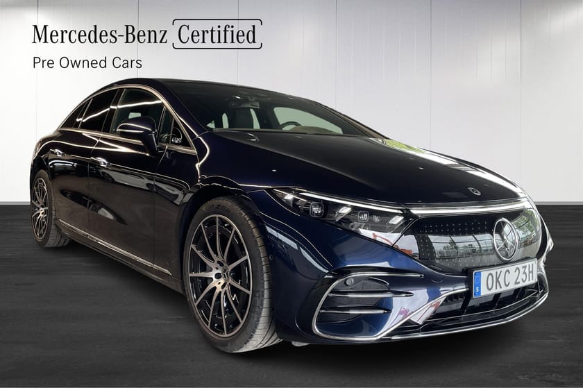 Bild 3 av Mercedes-Benz EQS 580 4MATIC AMG Line/Bakaxelstyrning/Burmester/Hyperscr/Moms