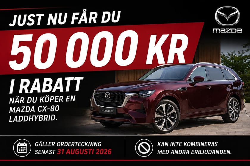 Bild 2 av Mazda CX-80 PHEV 2.5 e-SKYACTIV 327 hk AWD Homura Plus BLOP CAHO
