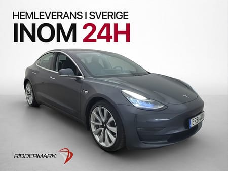 Tesla Model 3 Long Range AWD Pano Skinn Dragkrok Svensksåld