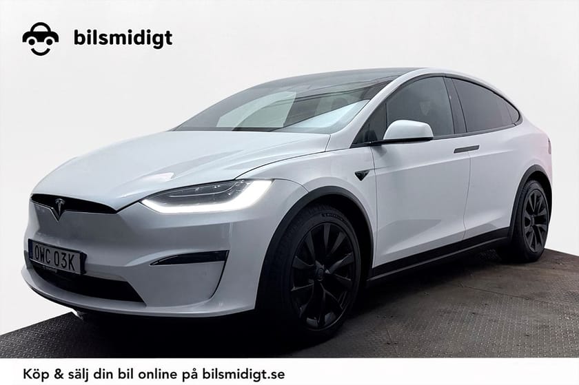 Bild 1 av Tesla Model X Plaid 6-sits Drag Luftfj Yoke Pano VPump Premiumljud AP 1020hk