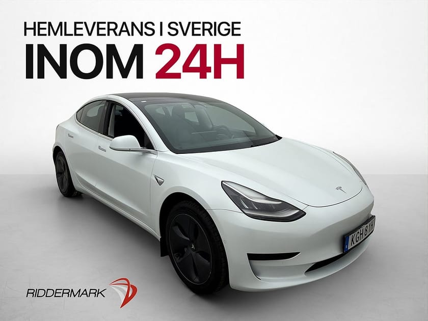 Bild 1 av Tesla Model 3 Standard Range Plus 306hk Navi Kamera Panorama