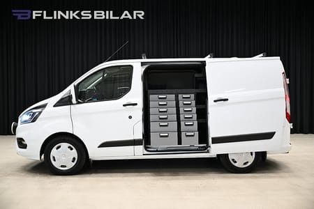 Ford Transit Custom 300 130HK Automat|Inredd|Dubbeldörr|LED|Moms|SeUtr!!