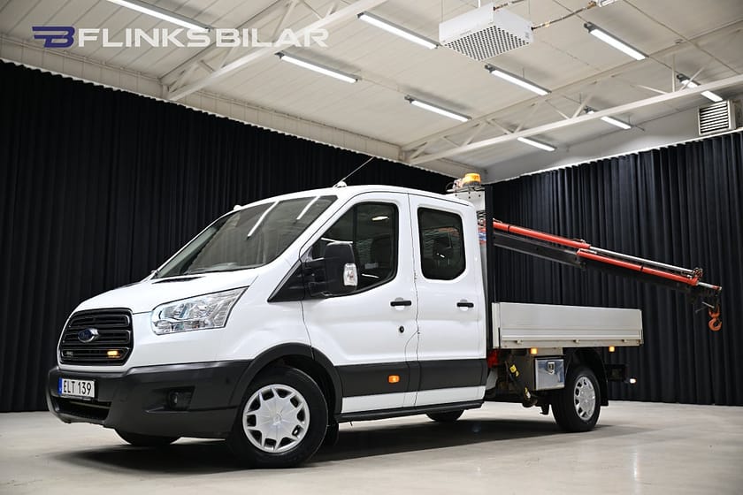 Bild 1 av Ford Transit 350 Chassi Dubbelhytt 170HK Dubbelhytt|6-Sits|Kranbil|Flak|NyKamrem|Moms