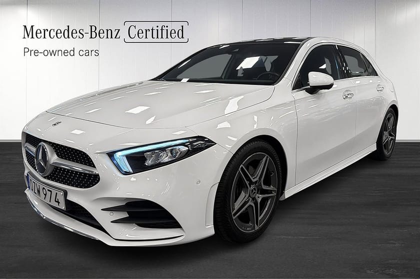Bild 1 av Mercedes-Benz A 200 AMG Drag Panorama 360° Minnestolar Panelbelysning