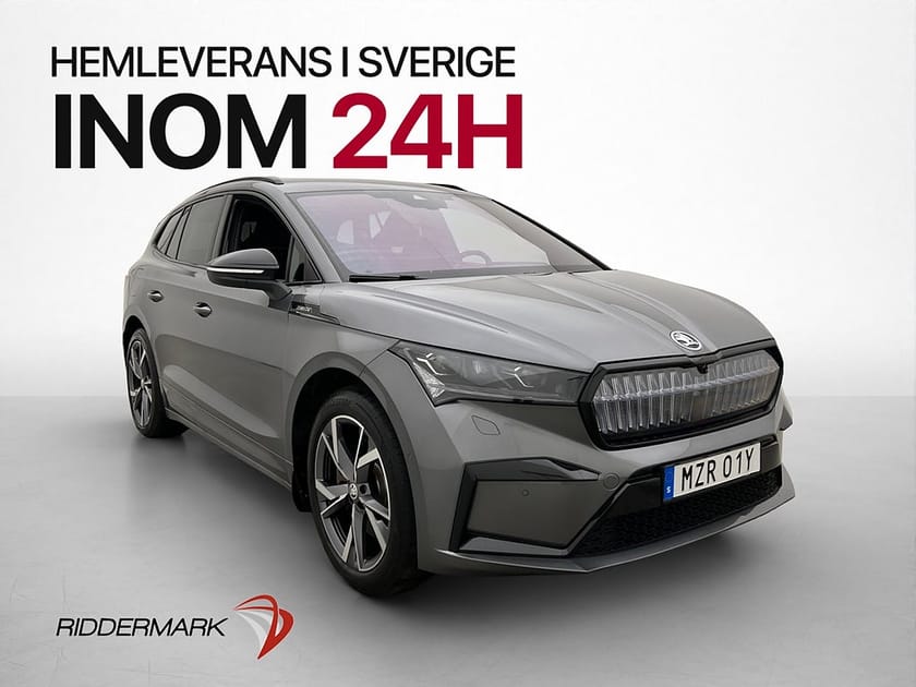 Bild 1 av Škoda Enyaq iV 80x Skoda 265hk Sportline Värmare HUD Dragkrok 360°