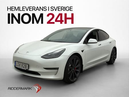 Tesla Model 3 Performance Sv-Såld Autopilot Pano 360 Värmare