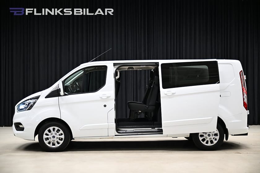 Bild 4 av Ford Transit Custom 340 Crew Van 170HK Automat|Dubbelhytt|Nykamrem|Leasbar|SeUtr!