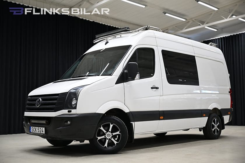 Bild 1 av Volkswagen Crafter 163HK Dubbelhytt|Crossbuss|Drag|Värmare|Uppvärmt-skåp