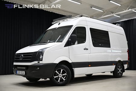 Volkswagen Crafter 163HK Dubbelhytt|Crossbuss|Drag|Värmare|Uppvärmt-skåp