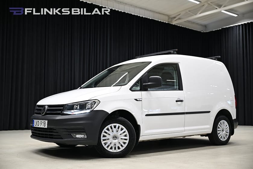 Bild 1 av Volkswagen Caddy Van 102HK Inredd|Dubbelgolv|Drag|Värmare|Lågmil|M/K-Värmare