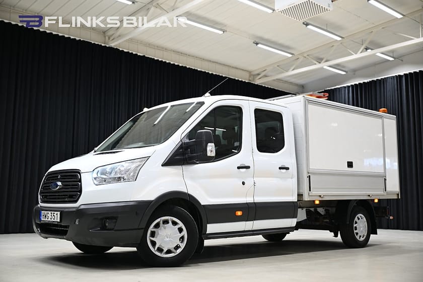 Bild 1 av Ford Transit 350 Chassi Dubbelhytt 2.0 TDCi 170HK Dubbelhytt|6-Sits|Kåpa|NyKamrem|Moms