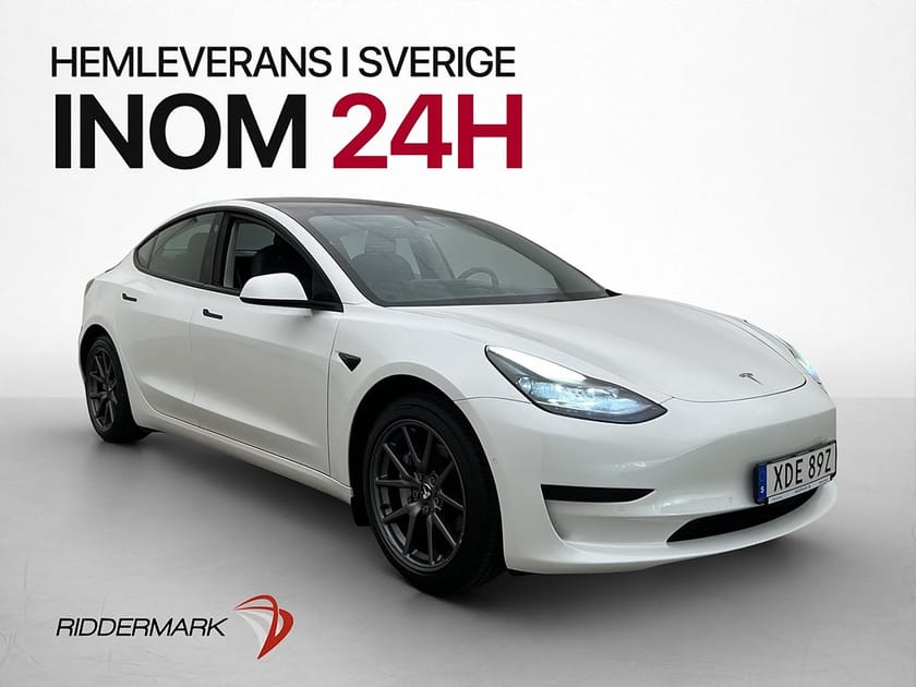 Bild 1 av Tesla Model 3 Standard Range Plus Kamera Värmpump Svensksåld