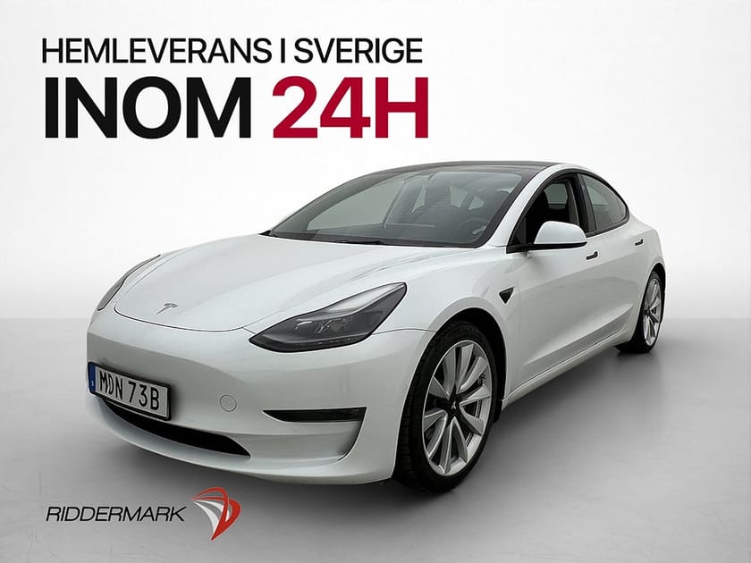 Bild 1 av Tesla Model 3 Long Range AWD 498hk Pano Autopilot Svensksåld