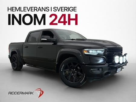 RAM 1500 Crew Cab Dodge Limited Night V8 4x4 Luft Pano H/K Skinn Moms