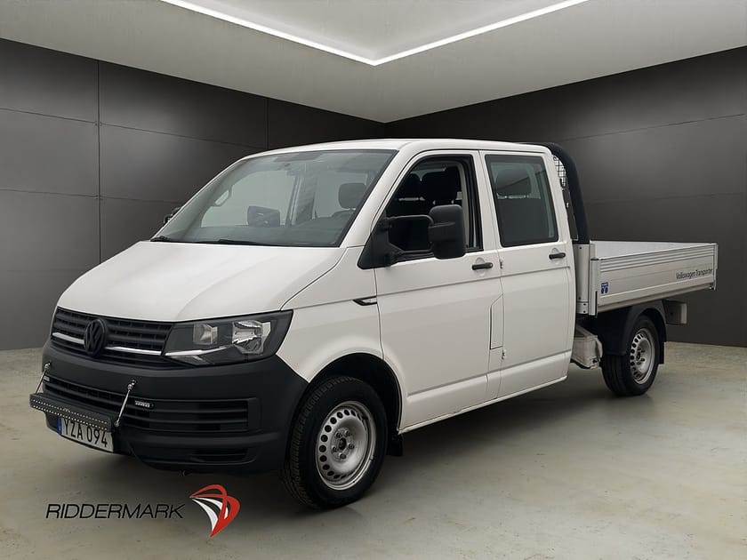 Bild 3 av Volkswagen Transporter Chassi Dubbelhytt Flakbil Värmare Drag Moms