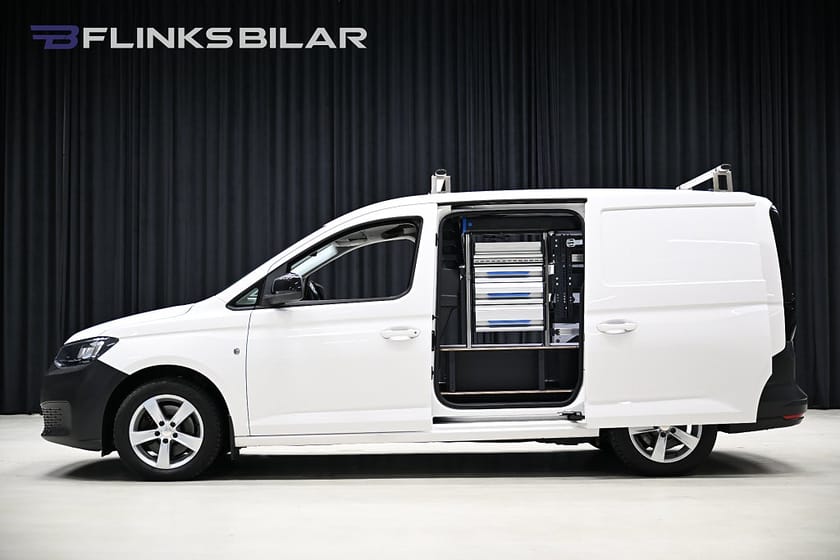 Bild 5 av Volkswagen Caddy Cargo Maxi DSG 122HK Servicebil|Inredd|Dubbelgolv|Dubbeldörr|SeUtr