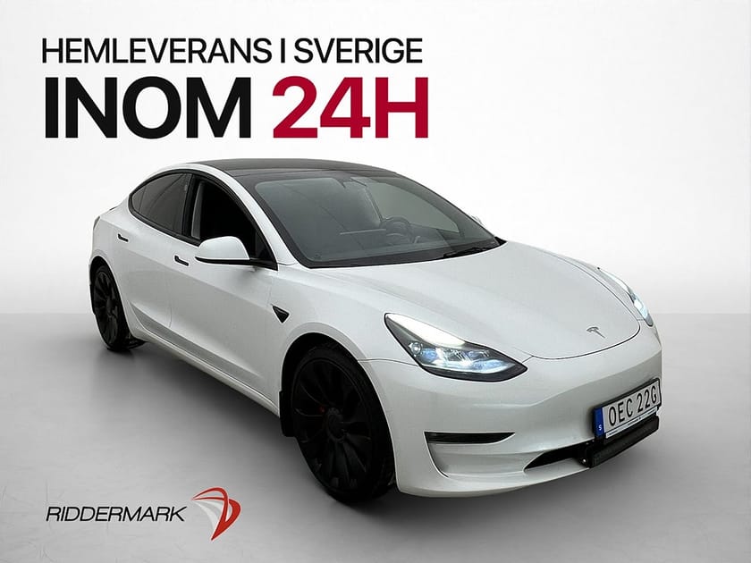 Bild 3 av Tesla Model 3 Performance FSD Kamera Rattvärme Svensksåld
