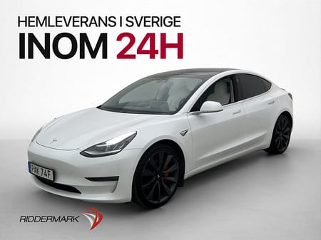Tesla Model 3 Performance AWD AP Pano Ljus-Läder Kamera