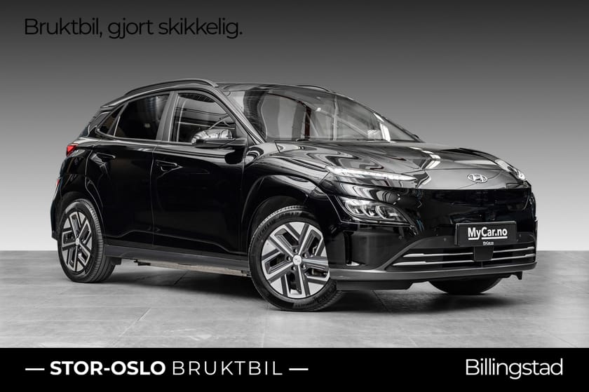 Bilde 1 av Hyundai Kona Electric 64 kWh Premium LR TOPPUTSTYRT-KROK-SKINN-VENTILERTE SETER