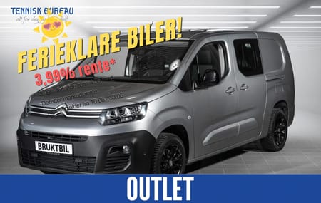 Citroën Berlingo Van Long L2,Proff utgave, Webasto, 2 Skyvedører,Tregulv varerom