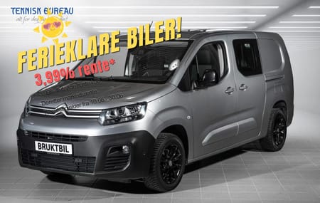Citroën Berlingo Van Long L2,Proff utgave, Webasto, 2 Skyvedører,Tregulv varerom