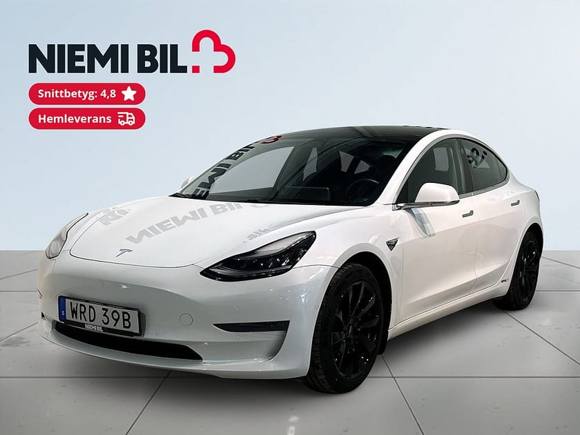 Bild 1 av Tesla Model 3 Long Range AWD Skinn Autopilot Pano Kamera GPS SoV