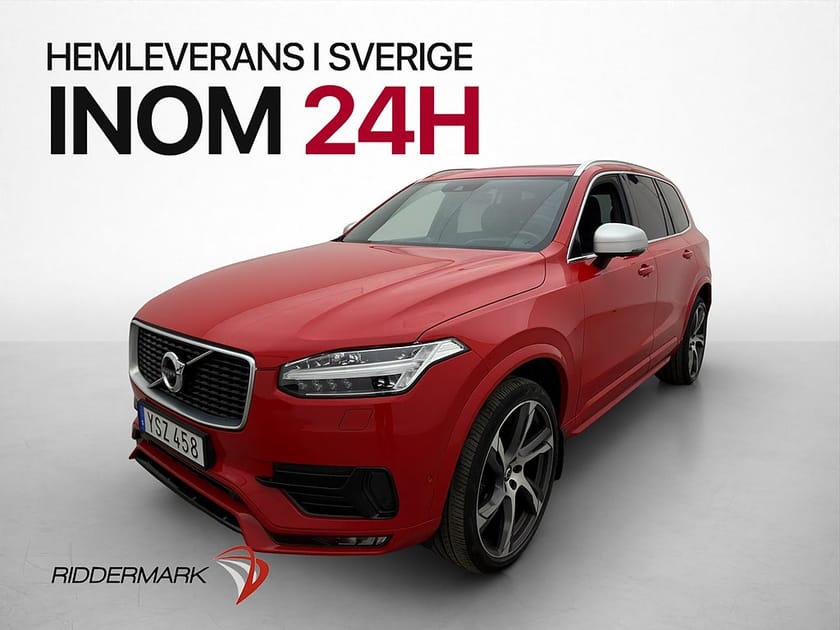 Bild 3 av Volvo XC90 7-seater T6 AWD R-Design 7-Sits Pano B&W Luft 360 HUD Drag