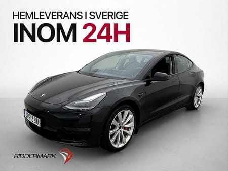 Tesla Model 3 Performance AWD 513hk Pano AP Kamera Skinn