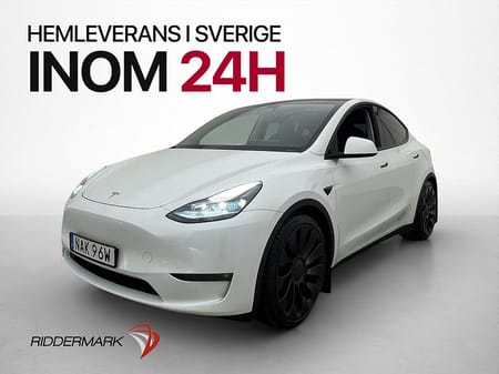 Tesla Model Y Performance AWD Dragkrok Panorama Svensksåld