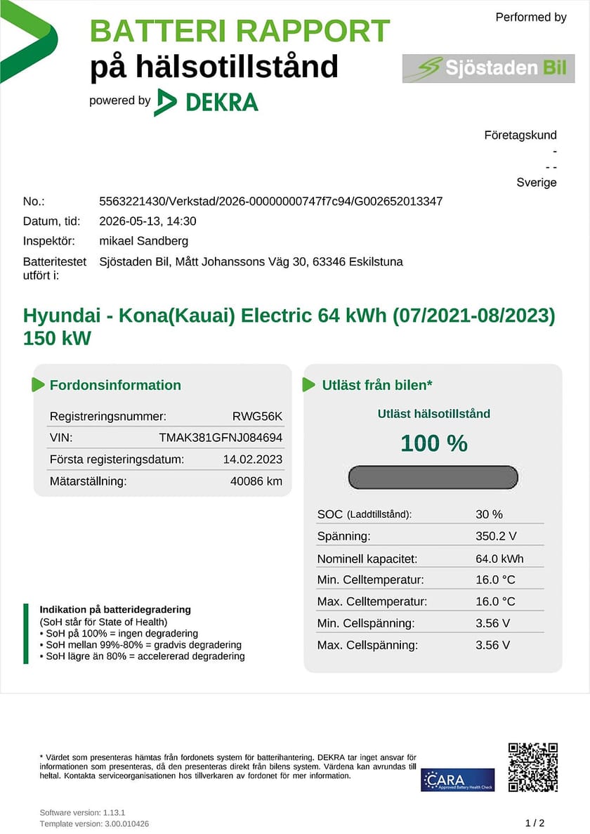 Bild 2 av Hyundai Kona Electric 64 kWh Essential Kamera Navi Krell