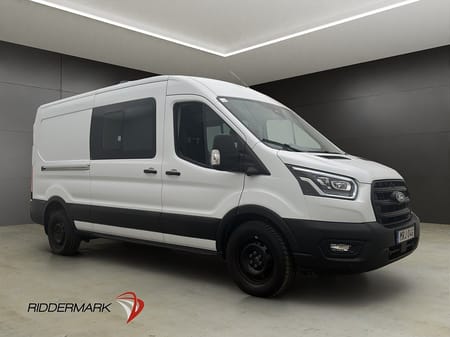 Ford Transit 350 Crew Van CrewVan L3H2 Cockpit Värm Drag 360° 2xDörr Moms