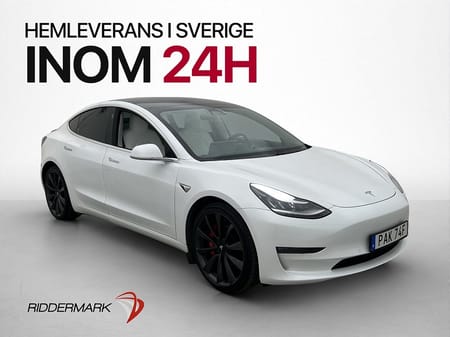Tesla Model 3 Performance AWD AP Pano Ljus-Läder Kamera