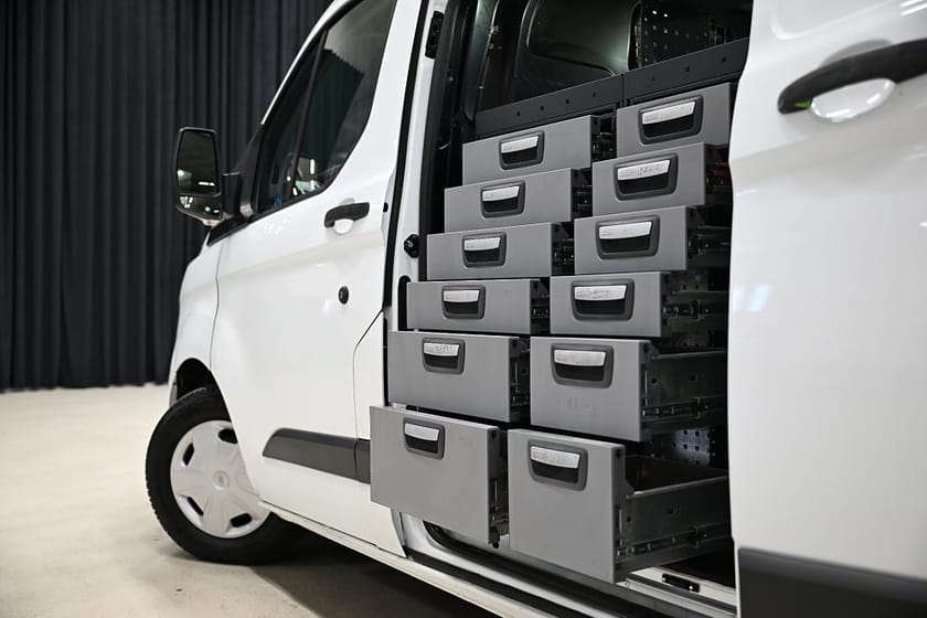 Bild 3 av Ford Transit Custom 290 130HK Servicebil|Dubbeldörr|Inredd|NyKamrem|Moms