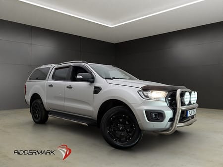 Ford Ranger Dubbelhytt Wildtrak 213hk 4x4 Ny-Kamrem Värm Drag Lastsläde