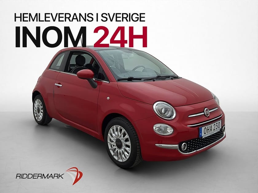 Bild 1 av Fiat 500 1.2 8V 69hk Lounge Panorama P-Sensorer Bluetooth