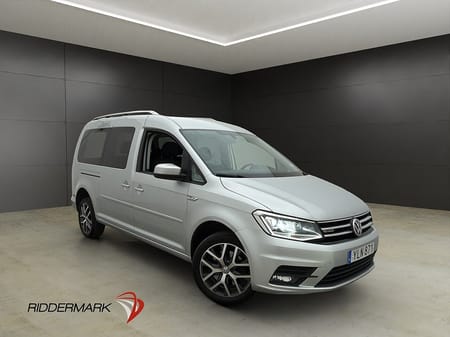 Volkswagen Caddy Maxi Life 7-Seater 4M Värm Kamera Drag 7-Sits 1-Bruk