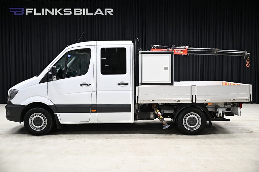 Bild 2 av Mercedes-Benz Sprinter 316 NGT Chassi Crew cab Automat|Dubbelhytt|Flak|Kranbil|Leasbar|EnÄgare