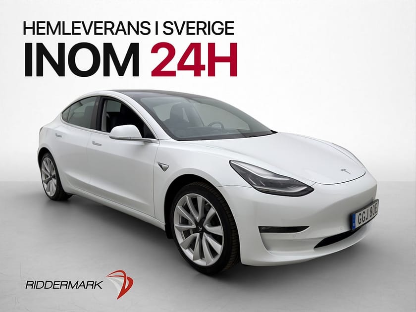 Bild 1 av Tesla Model 3 Long Range AWD Panorama Kamera Navi Svensksåld