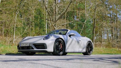 Provkörning av Porsche 911 Carrera GTS Cabriolet + junior