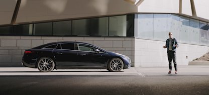 Provkörning av Mercedes EQS 580