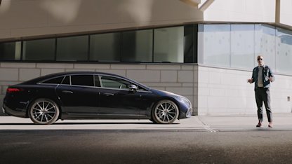 Provkörning av Mercedes EQS 580