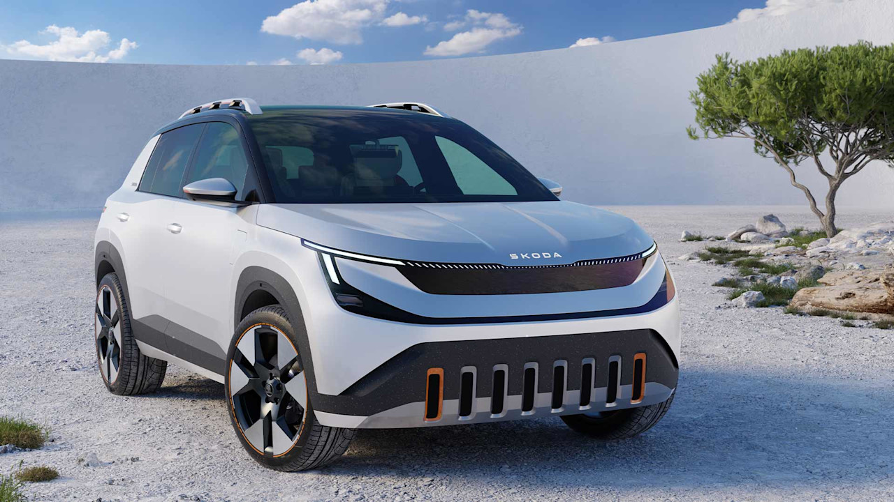 Här är nya Skoda Epiq - en helelektrisk instegs-SUV